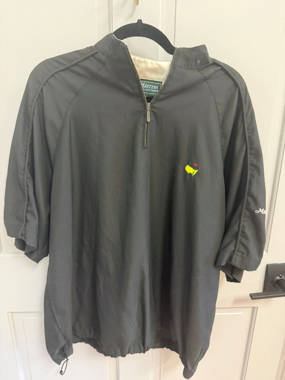 The Masters Collection Black Quarter Zip Rain Jacket